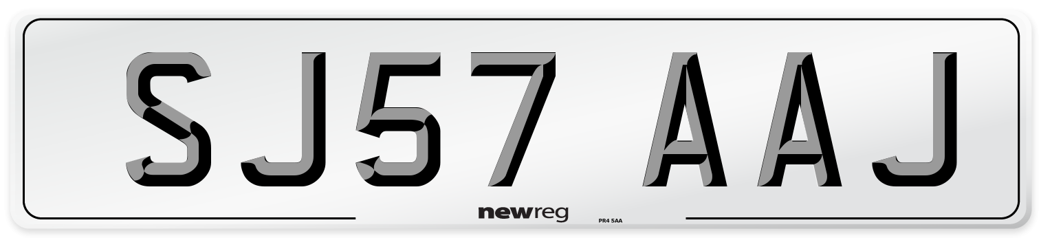 SJ57 AAJ Number Plate from New Reg